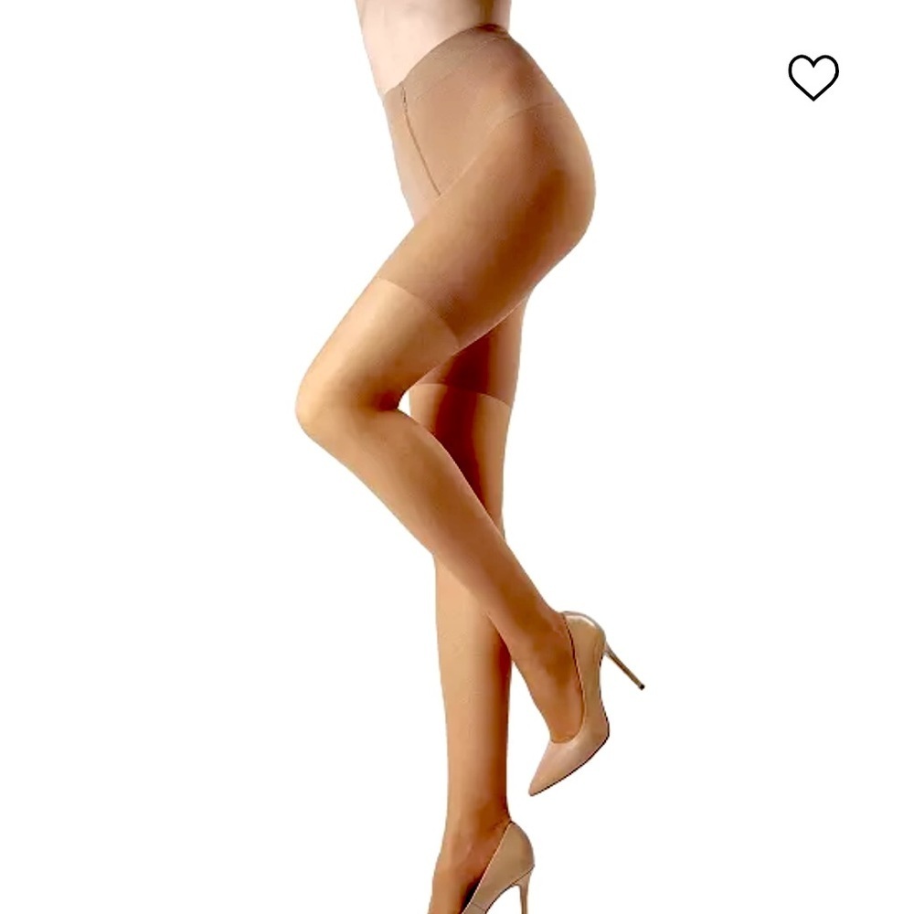 NWT MEMOI CRYSTAL SHEER SHAPER PANTYHOSE CONTROL TOP TIGHTS IN NUDE